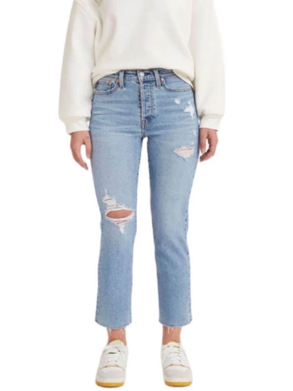 Levi’s Wedgie Straight Distressed Jeans Size 31